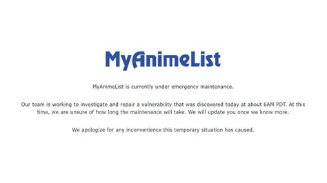 myanimelist hack|MyAnimeList Reportedly Hacked Causing Emergency Site .